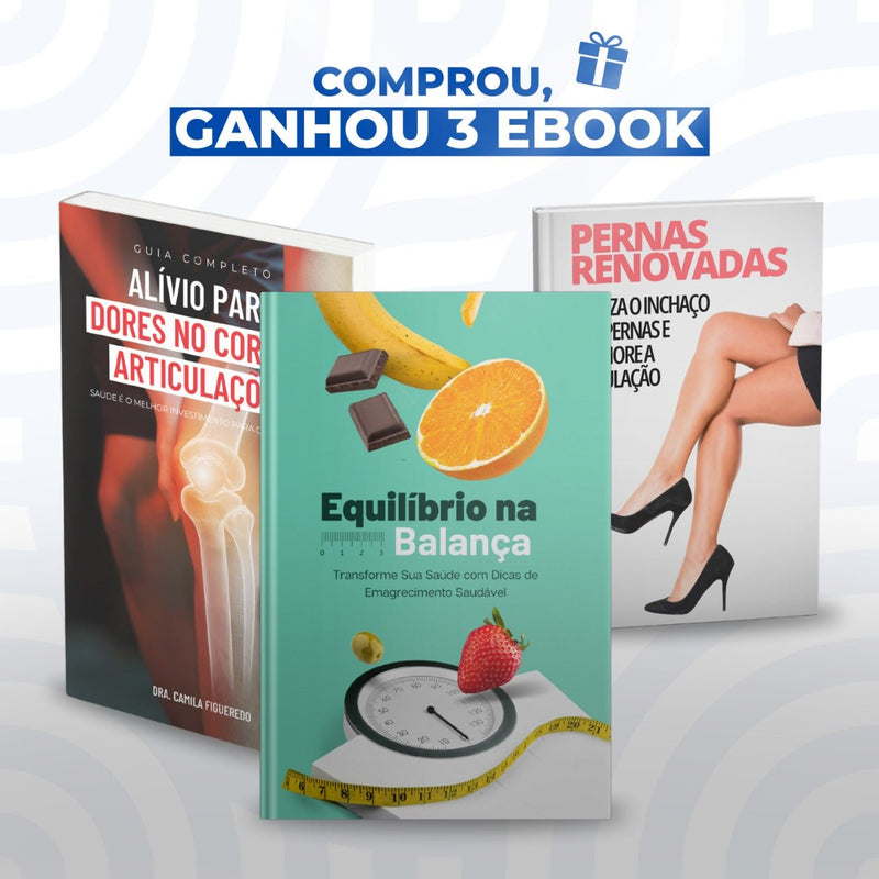 Kit Saúde e Bem - Estar: 3 E - books com dicas para aliviar dores, emagrecer e cuidar da circulação das pernas - Mania das CoisasKit Saúde e Bem - Estar: 3 E - books com dicas para aliviar dores, emagrecer e cuidar da circulação das pernasMania das Coisas